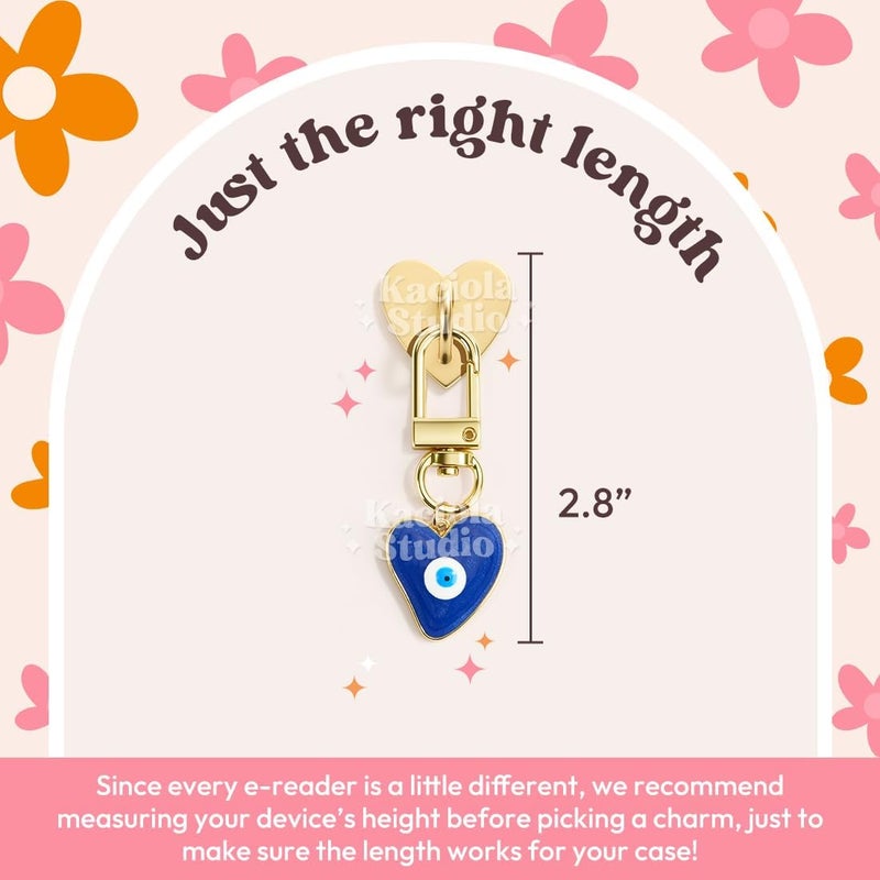Kaciola Charm Chains for Kindle, Cute E-reader Phone Charm Bracelets Accessories Gift for Reader Booklovers Women Men, Charms Compatible for Kindle/E-Reader/Phone (B01-B07) - Image 5